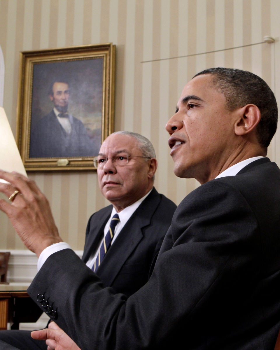 Le président américain Barack Obama et Powell.